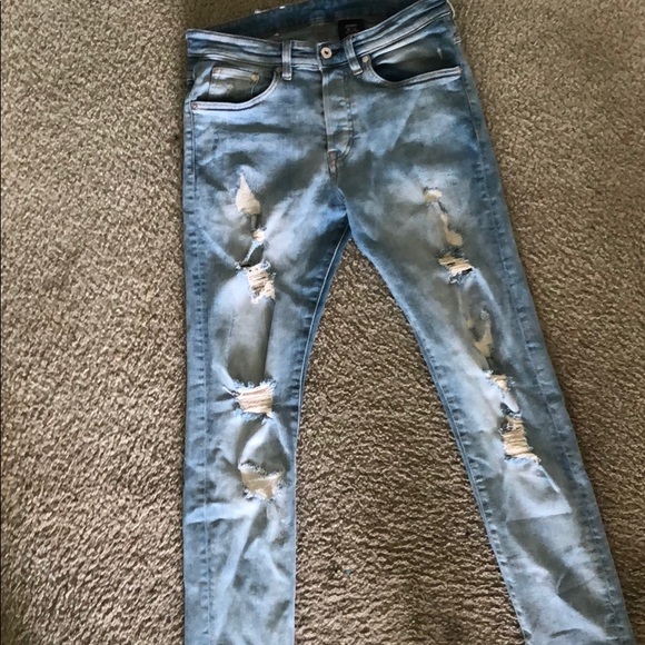 H&M Lightwash Skinny Jeans (Flex) W:31 /L:32 - Picture 1 of 6